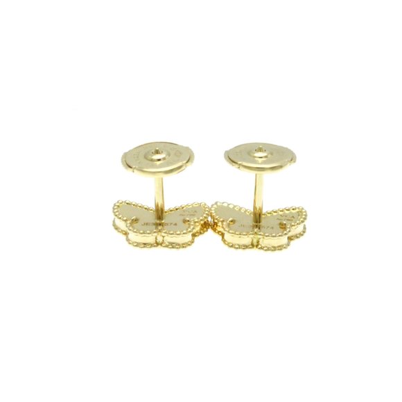 VAN CLEEF & ARPELS 18k Yellow Gold Pearl Earrings - Picture 6 of 9